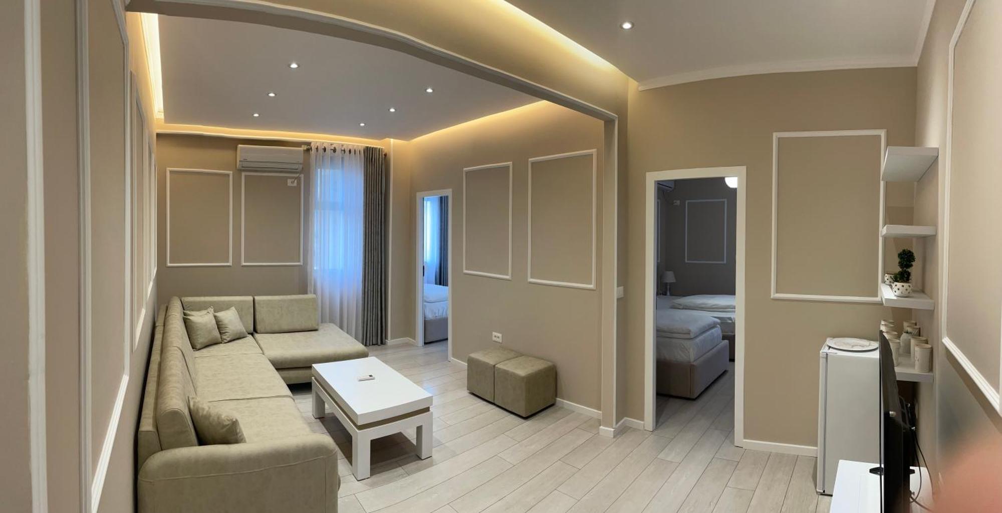 Sun Tower Luxury Suite-View From Of Tirana Center Exterior photo